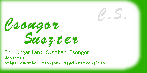 csongor suszter business card